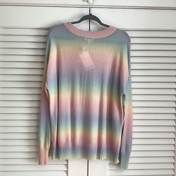 NWT Splendid Adeline Rainbow Sweater Womens Size M 100% Wool  rainbow ombre whim - Picture 3 of 10